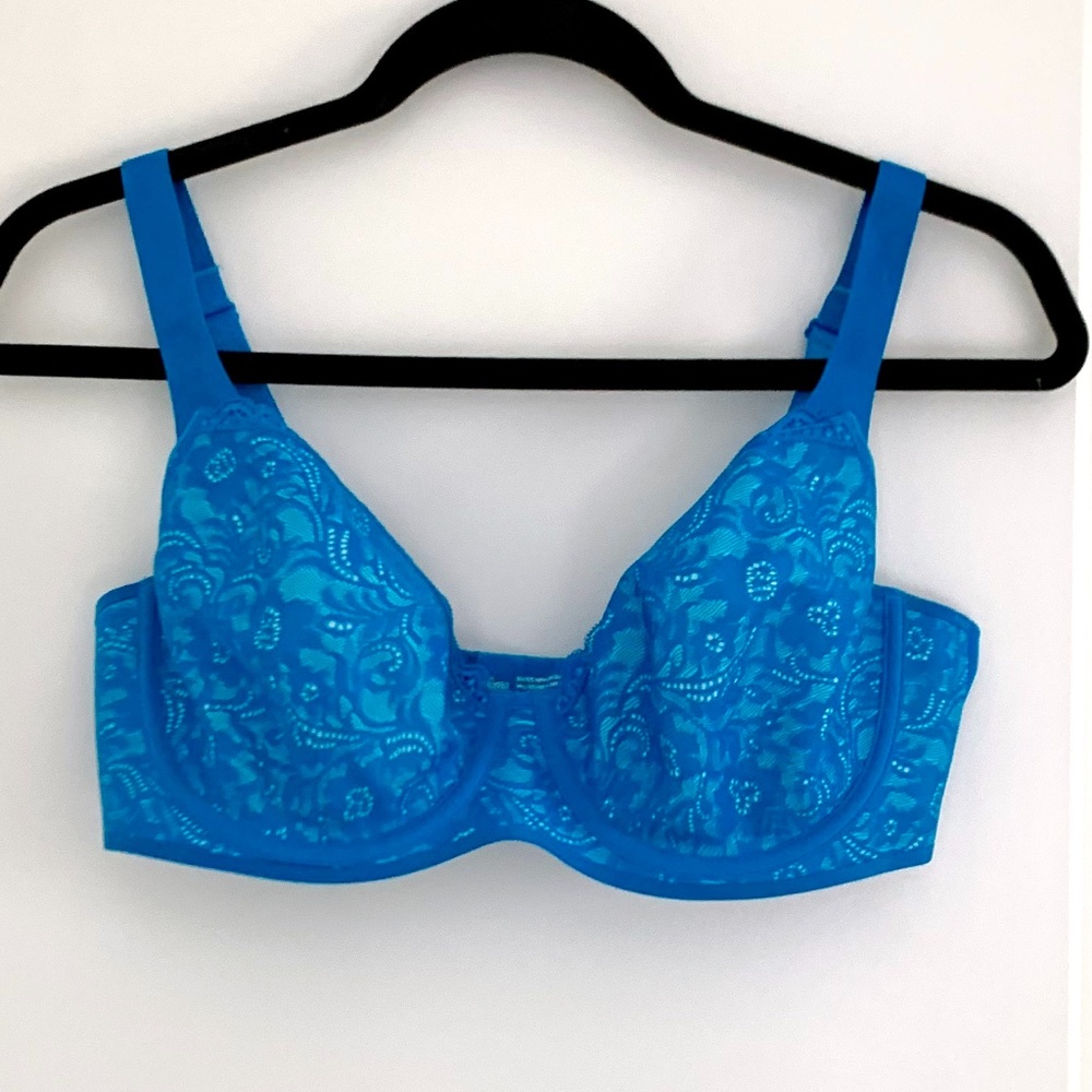 NWOT Soma Blue Lace Bra 34DD
